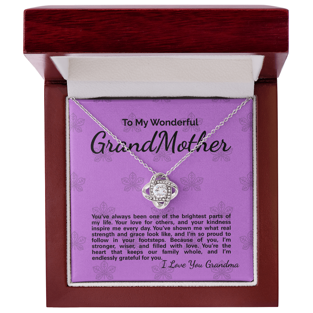 To My Grandma Necklace – Heartfelt Jewelry Gift with Inspirational Message Card – Birthday, Christmas, or Mother's Day Gift from Granddaughter