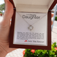 To My Beautiful Daughter Necklace – Sentimental Jewelry Gift with Heartfelt Message Card – Graduation, Birthday, or Special Occasion Gift from Mom or Dad