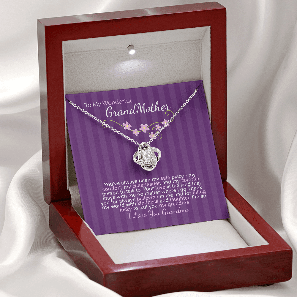 To My Grandmother Gift – Sentimental Necklace with Loving Message Card – Perfect Birthday or Holiday Gift from Granddaughter
