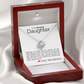 To My Beautiful Daughter Necklace – Sentimental Jewelry Gift with Heartfelt Message Card – Graduation, Birthday, or Special Occasion Gift from Mom or Dad