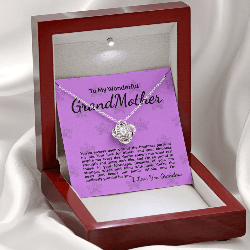 To My Grandma Necklace – Heartfelt Jewelry Gift with Inspirational Message Card – Birthday, Christmas, or Mother's Day Gift from Granddaughter