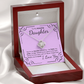 To My Amazing Daughter Necklace – Heartfelt Jewelry Gift with Loving Message Card – Birthday, Graduation, Christmas, or Special Occasion from Mom or Dad