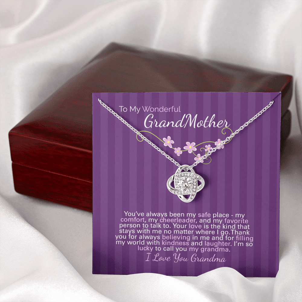 To My Grandmother Gift – Sentimental Necklace with Loving Message Card – Perfect Birthday or Holiday Gift from Granddaughter