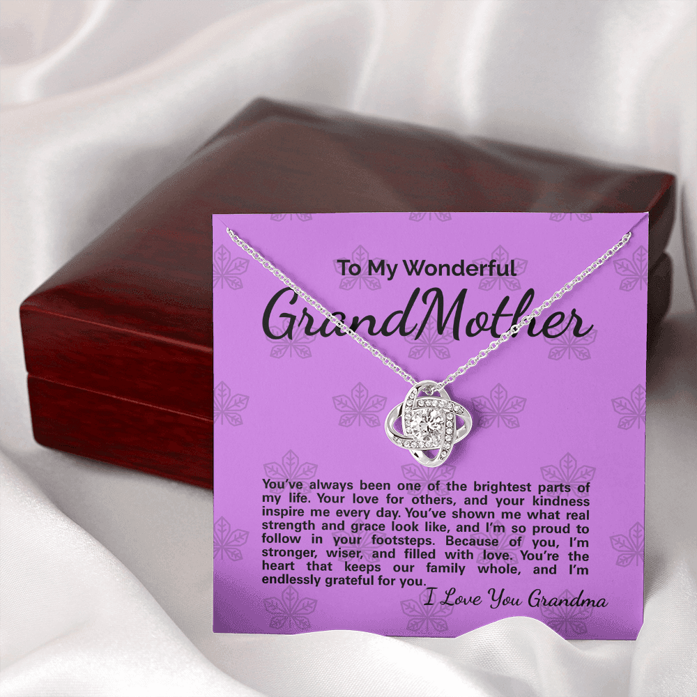 To My Grandma Necklace – Heartfelt Jewelry Gift with Inspirational Message Card – Birthday, Christmas, or Mother's Day Gift from Granddaughter