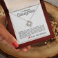 To My Beautiful Daughter Necklace – Sentimental Jewelry Gift with Heartfelt Message Card – Graduation, Birthday, or Special Occasion Gift from Mom or Dad
