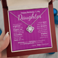 Happy Birthday to My Daughter Necklace – Sentimental Jewelry Gift with Heartfelt Message Card – Birthday Present from Mom or Dad
