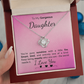 To My Gorgeous Daughter Necklace – Inspirational Jewelry Gift with Loving Message Card – Birthday, Graduation, Christmas, or Special Occasion from Mom or Dad