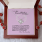 To My Grandma Necklace – Heartfelt Jewelry Gift with Loving Message Card - Birthday, Christmas, or Mother's Day Gift from Granddaughter