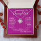 Happy Birthday to My Daughter Necklace – Sentimental Jewelry Gift with Heartfelt Message Card – Birthday Present from Mom or Dad