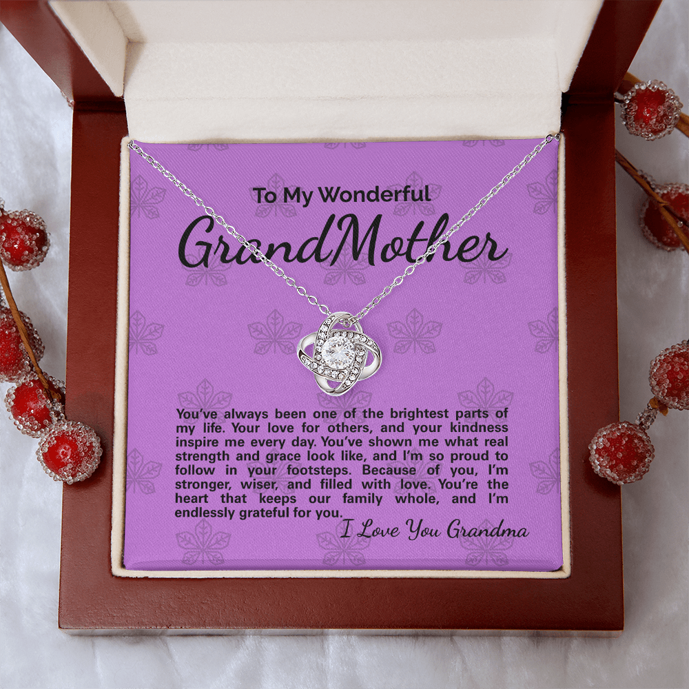 To My Grandma Necklace – Heartfelt Jewelry Gift with Inspirational Message Card – Birthday, Christmas, or Mother's Day Gift from Granddaughter