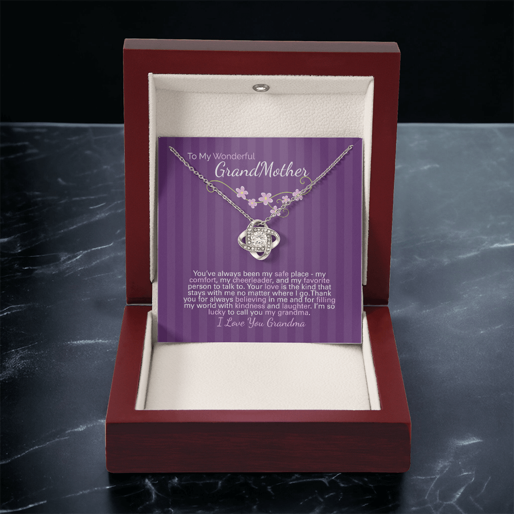 To My Grandmother Gift – Sentimental Necklace with Loving Message Card – Perfect Birthday or Holiday Gift from Granddaughter
