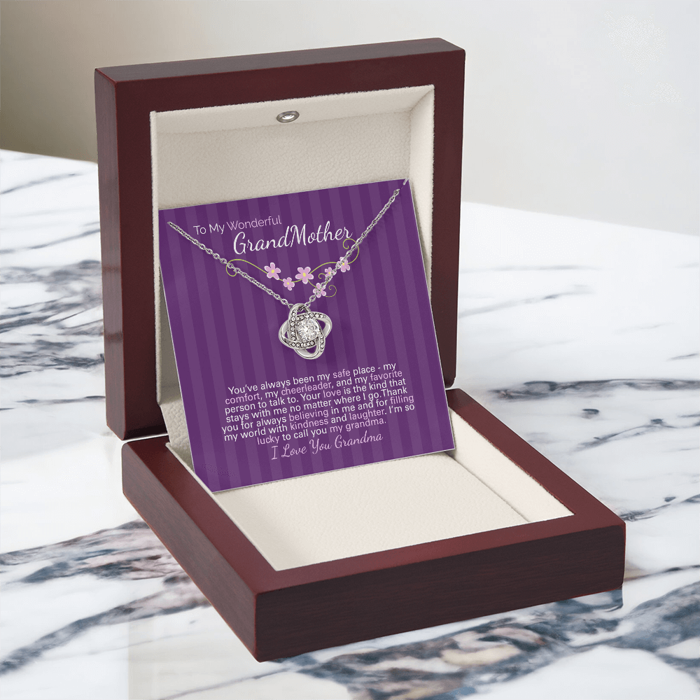 To My Grandmother Gift – Sentimental Necklace with Loving Message Card – Perfect Birthday or Holiday Gift from Granddaughter