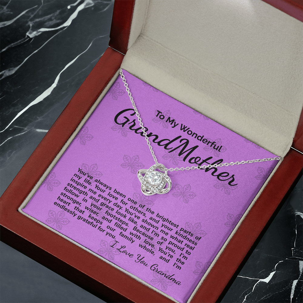 To My Grandma Necklace – Heartfelt Jewelry Gift with Inspirational Message Card – Birthday, Christmas, or Mother's Day Gift from Granddaughter