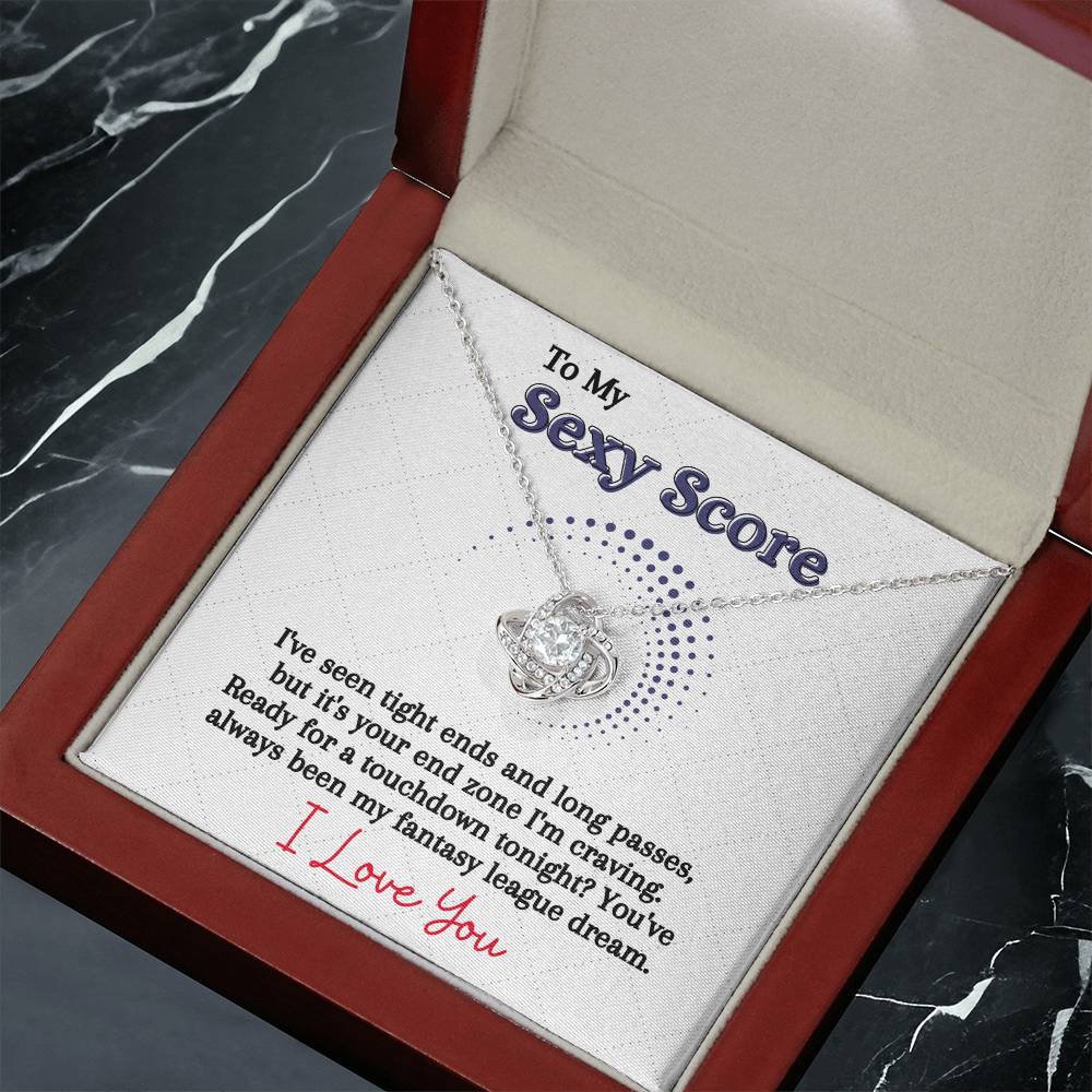 Touchdown in Love: Necklace with Free Gift Box & Football-Inspired Message Card - Ideal for Romantic Anniversaries, Game Days, and Winning Your Wife's Heart