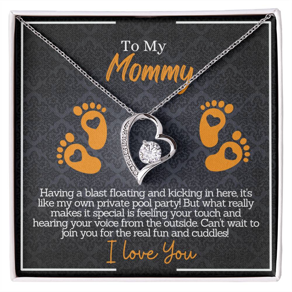 Pool Party in the Womb: A Cheery Message Card Jewelry Gift for Moms-to-Be - Celebrate the Joyful Anticipation of Motherhood and Baby's First 'Splash'