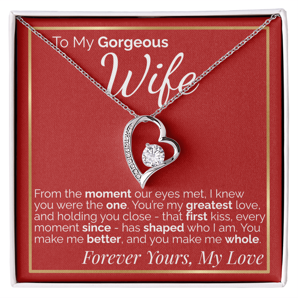 To My Gorgeous Wife -  Romantic Gift for Wife from Husband, Perfect for Anniversary, Birthday, or Valentine's Day.