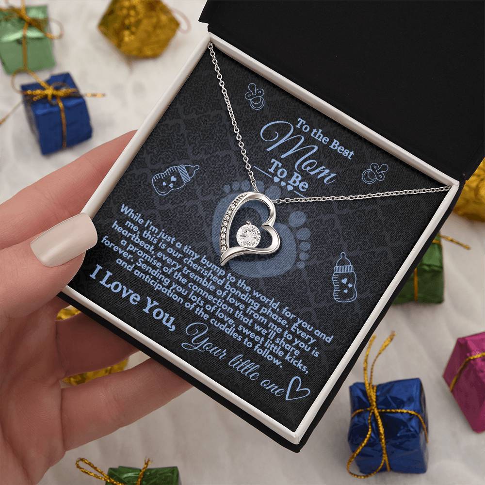 Cherished Bonding Phase: Heartfelt Jewelry with Message Card for the Best Mom to Be - Celebrate Every Heartbeat and Tremble of Love from Your Little One