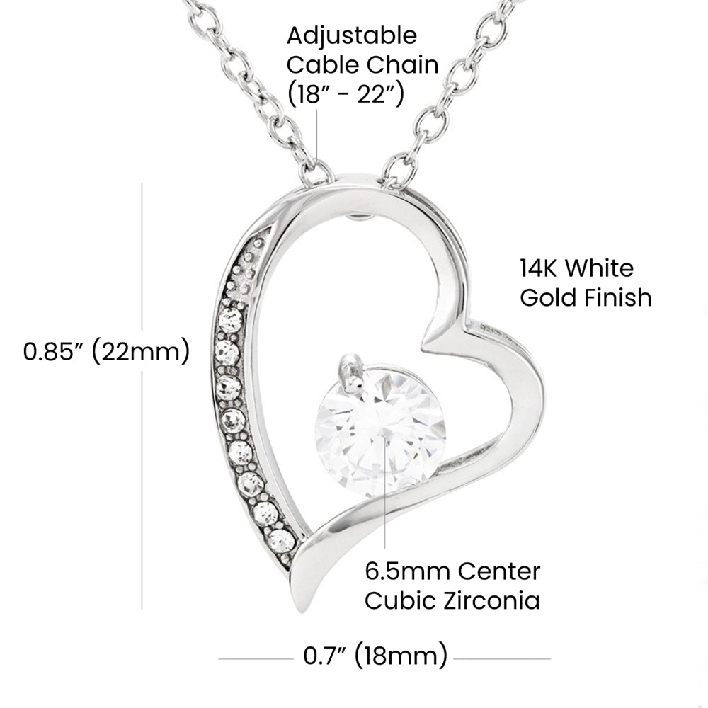 Daughter's Everlasting Love Necklace - A Christmas Wish of Joy and Dreams