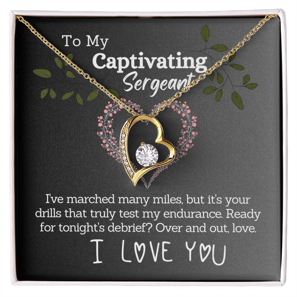 Military Spouse - Army Wife Elegant Necklace & Message Card Gift Set: Ideal for Deployments, Anniversaries, Long-Distance Love - Romantic Service Member Gifts