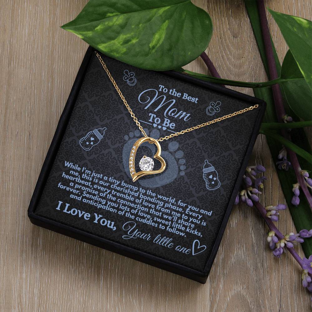 Cherished Bonding Phase: Heartfelt Jewelry with Message Card for the Best Mom to Be - Celebrate Every Heartbeat and Tremble of Love from Your Little One