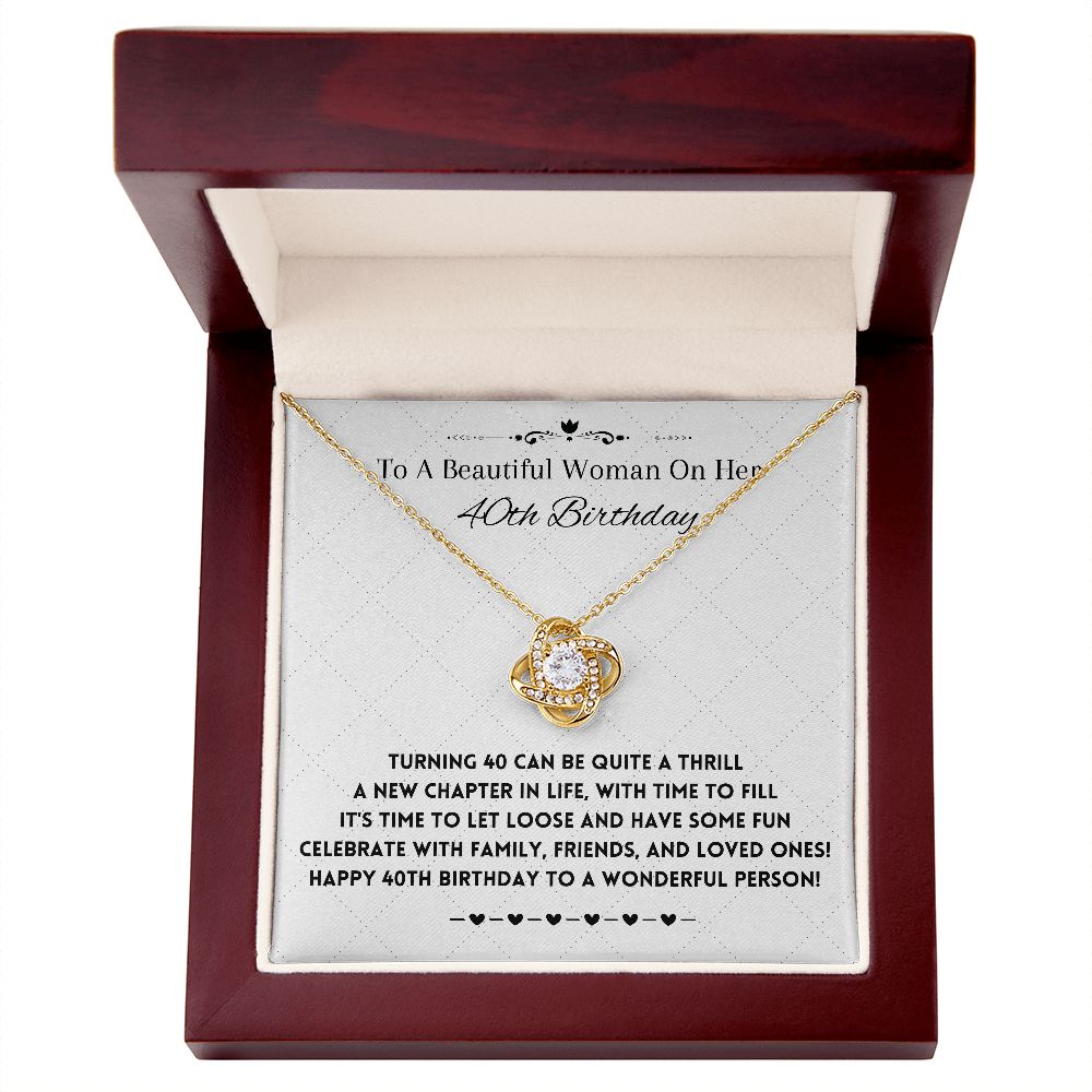 Custom 40th Birthday Interlocking Necklace, Jewelry and Card Gift Set –  Anavia Jewelry & Gift