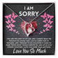 Apology Gift Ideas To My Love/Girlfriend/Wife, I Am Sorry Heart Jewelry Necklace Present With A Message Card In A Gift Box, Forgive Me Gifts For My Soulmate In Life - Zahlia