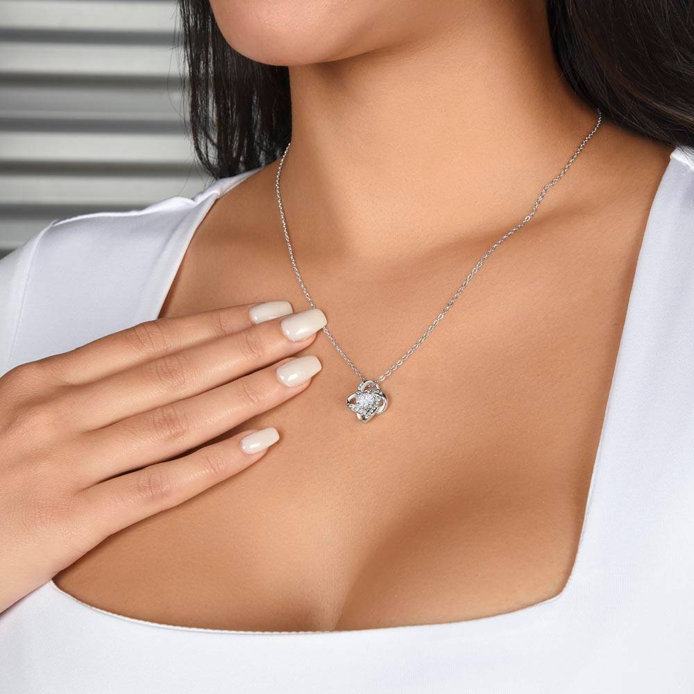 Apology Gift Ideas To My Love/Girlfriend/Wife, Love Knot Jewelry Necklace Present With A Message Card In A Gift Box, Forgive Me Pendant Gifts For My Soulmate In Life - Zahlia