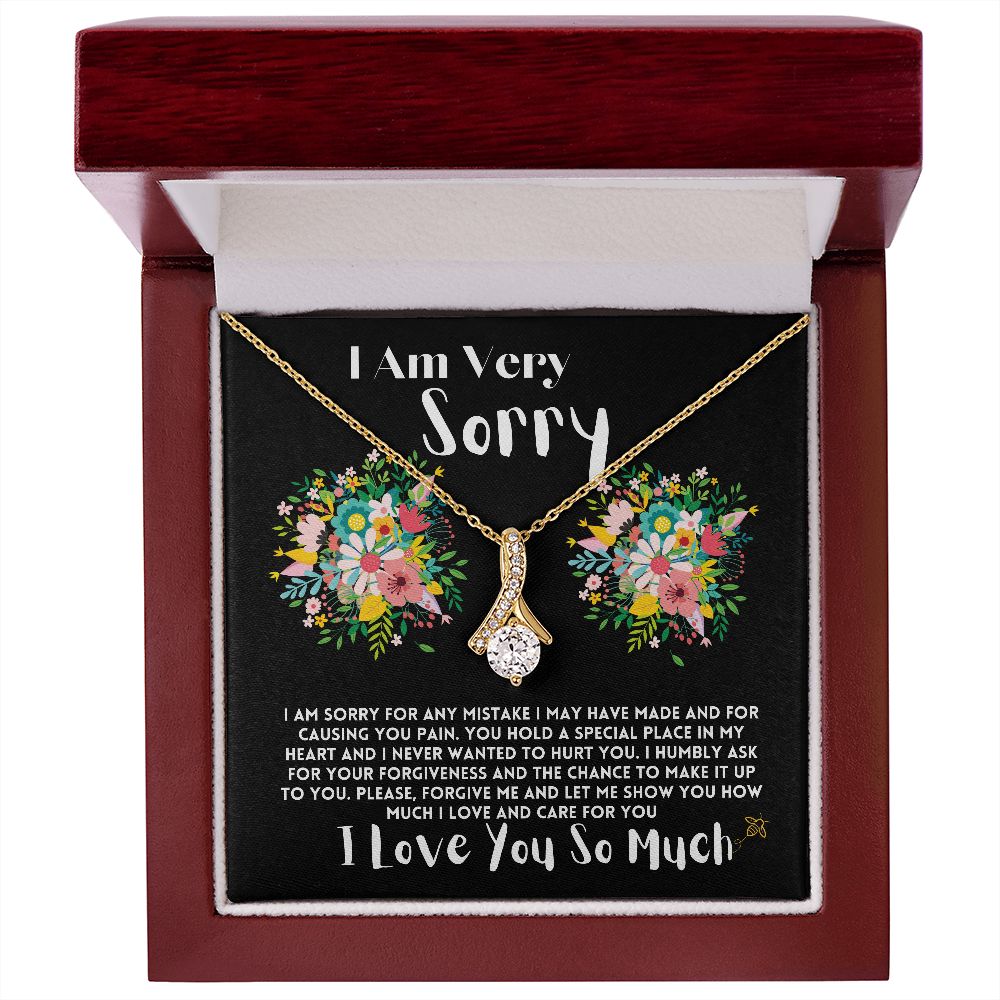 Apology Gift To My Wife/Girlfriend, Jewelry Necklace With Heartfelt Message Card In A Box, Forgive Me Present To My Love In Life, Jewelry Gifts Ideas For Women - Zahlia