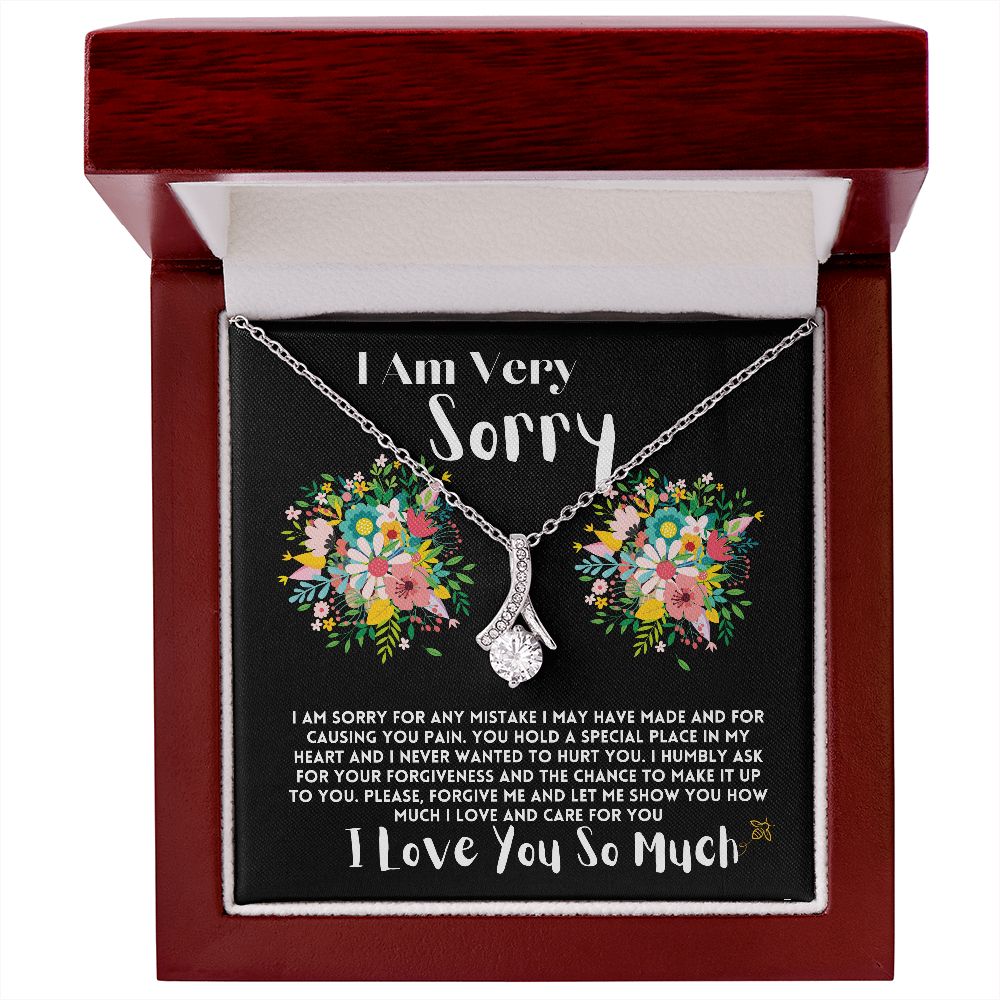 Apology Gift To My Wife/Girlfriend, Jewelry Necklace With Heartfelt Message Card In A Box, Forgive Me Present To My Love In Life, Jewelry Gifts Ideas For Women - Zahlia