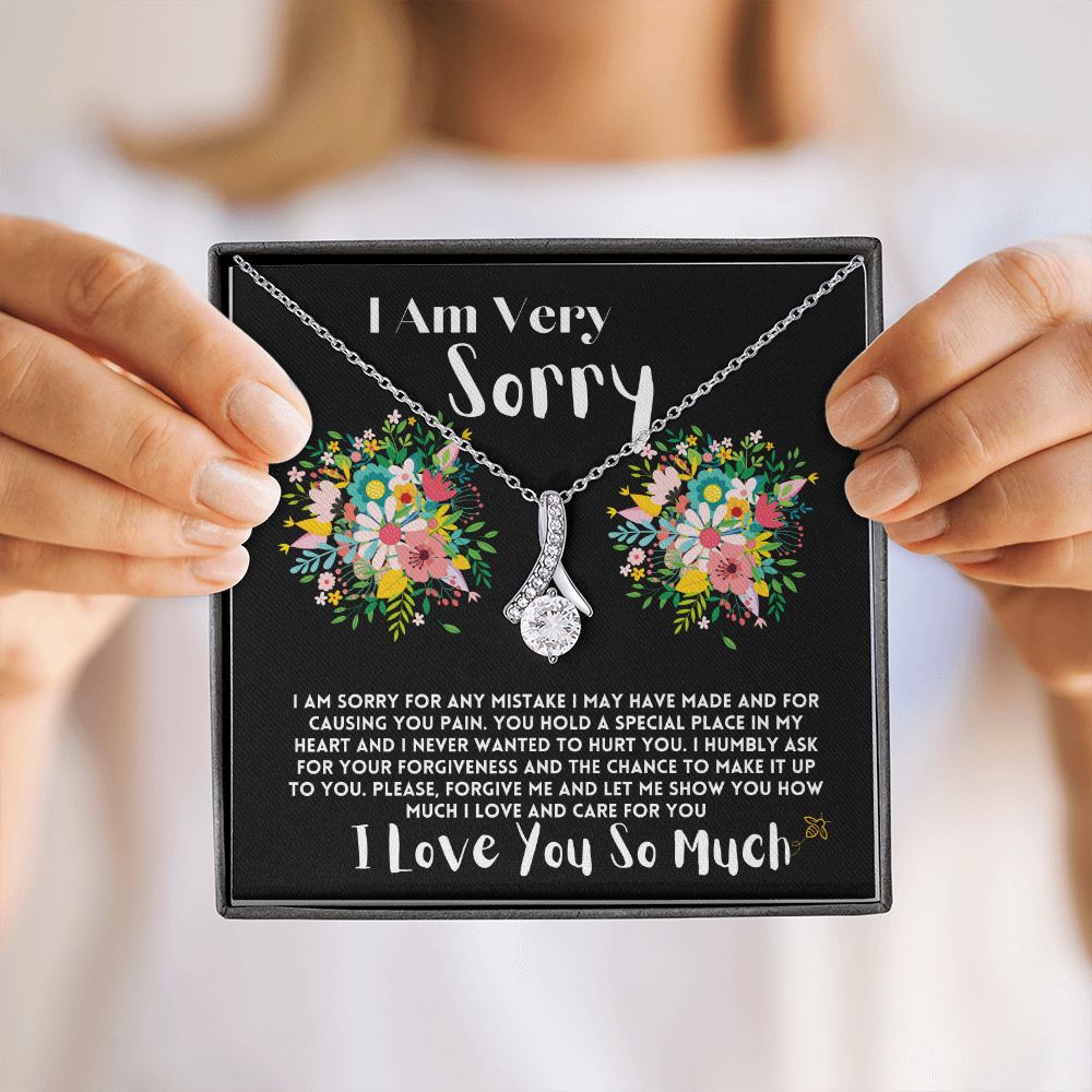 Apology Gift To My Wife/Girlfriend, Jewelry Necklace With Heartfelt Message Card In A Box, Forgive Me Present To My Love In Life, Jewelry Gifts Ideas For Women - Zahlia