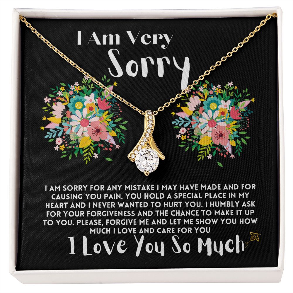 Apology Gift To My Wife/Girlfriend, Jewelry Necklace With Heartfelt Message Card In A Box, Forgive Me Present To My Love In Life, Jewelry Gifts Ideas For Women - Zahlia