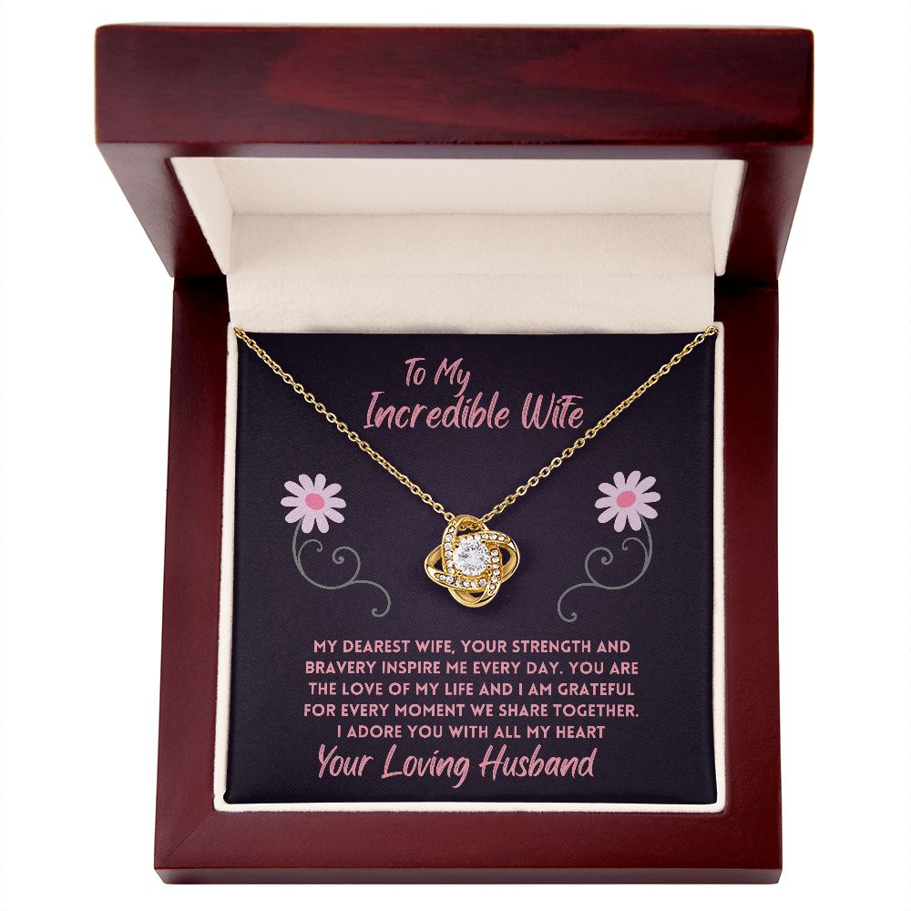 Birthday Gift for Wife/Soulmate, Anniversary Jewelry Necklace and Message Card in Box, Elegant Women's Pendant Bday Present, Unique Ideas for Wifey - Zahlia