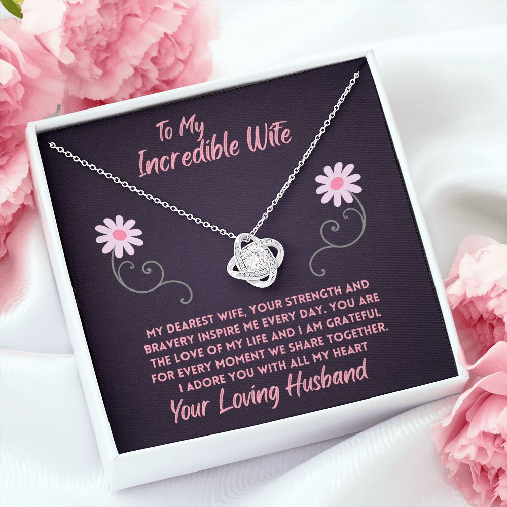Birthday Gift for Wife/Soulmate, Anniversary Jewelry Necklace and Message Card in Box, Elegant Women's Pendant Bday Present, Unique Ideas for Wifey - Zahlia