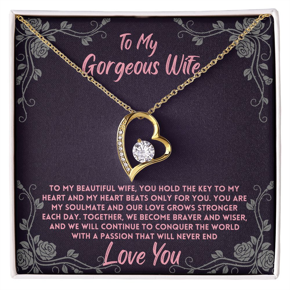 Birthday Gift Idea For Wife Romantic Jewelry Necklace. Unique Gifts Ideas For My Soulmate. Love Pendant From Husband For Anniversary With A Message Card In A Gift Box - Zahlia