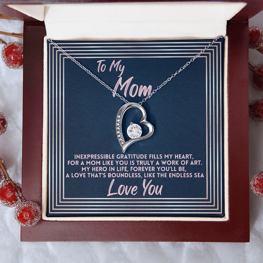 Birthday Gift To Mom, Jewelry Necklace Present To Mother For Mothers Day/Bday/Xmas, Daughter/Son Gifts Ideas With A Message Card In A Box, Best Mom Ever Presents - Zahlia