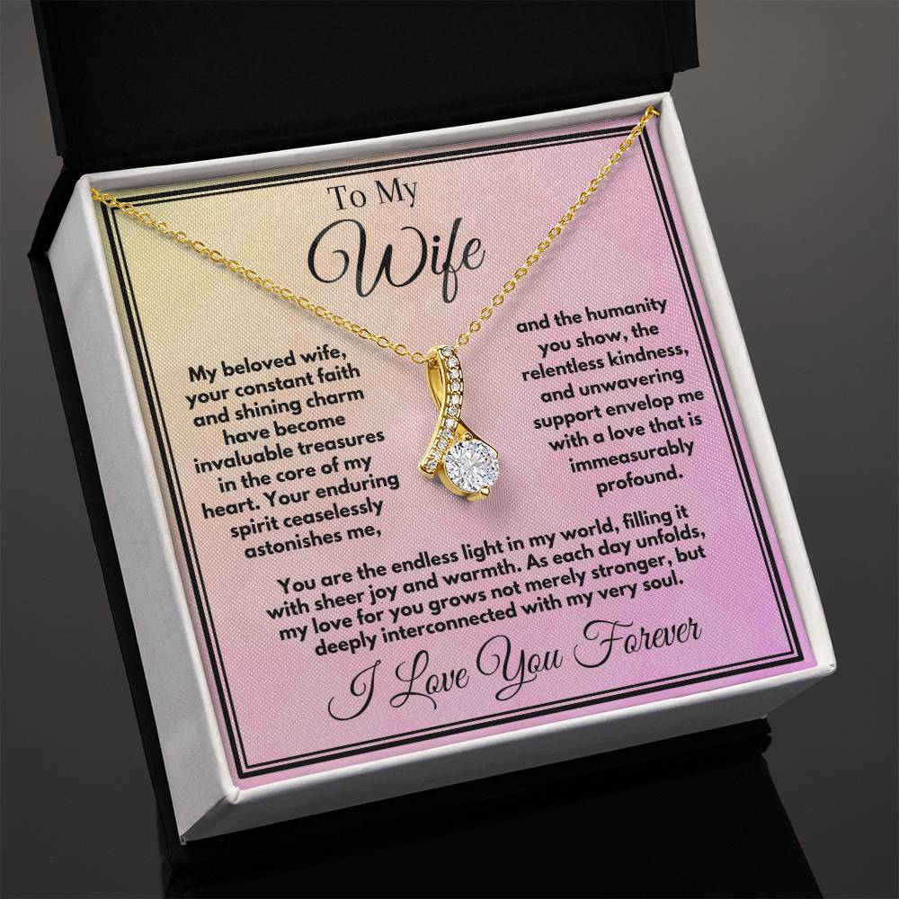 To My Beautiful Wife, Forever Love Necklace, Meaningful Gift, Birthday –  Family Gear Collections