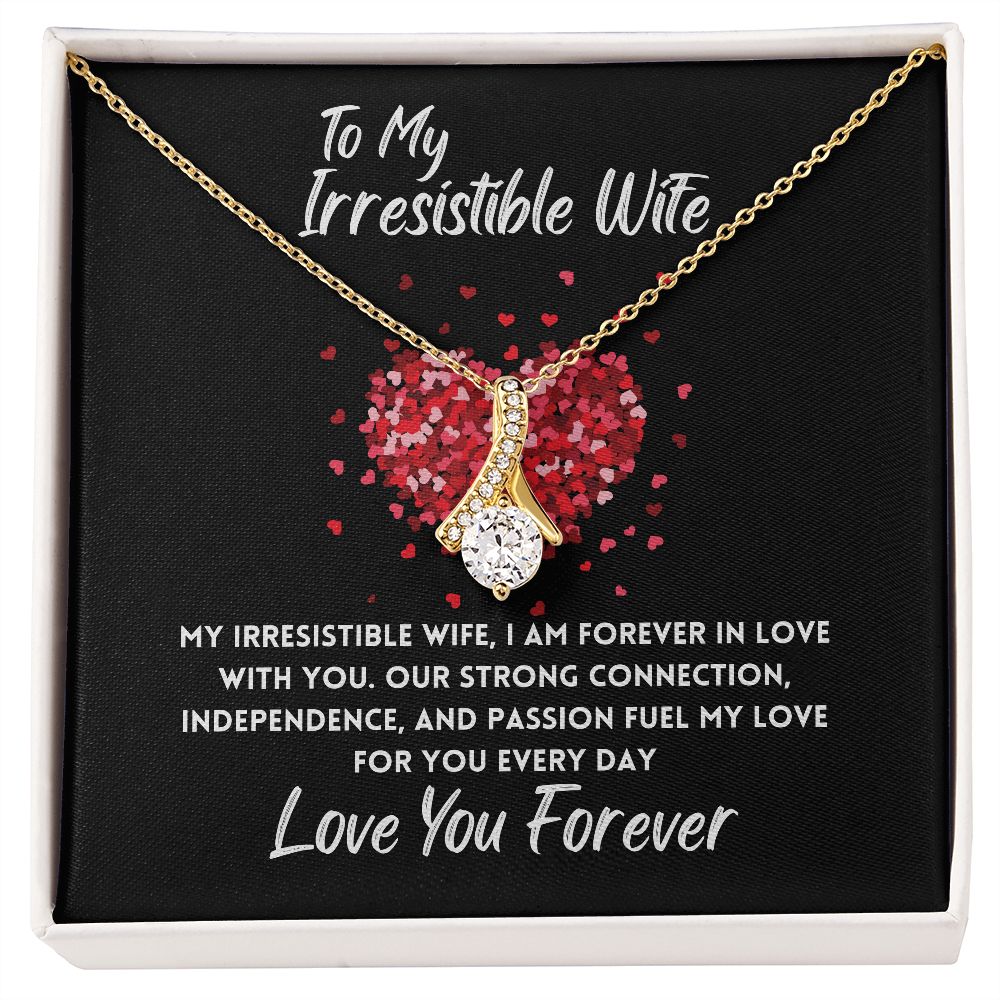Birthday Jewelry Gift To My Wife, Husband To Wifey Alluring Beauty Necklace With A Heartfelt Message Card In A Box, Anniversary Present For Your Soulmate - Zahlia