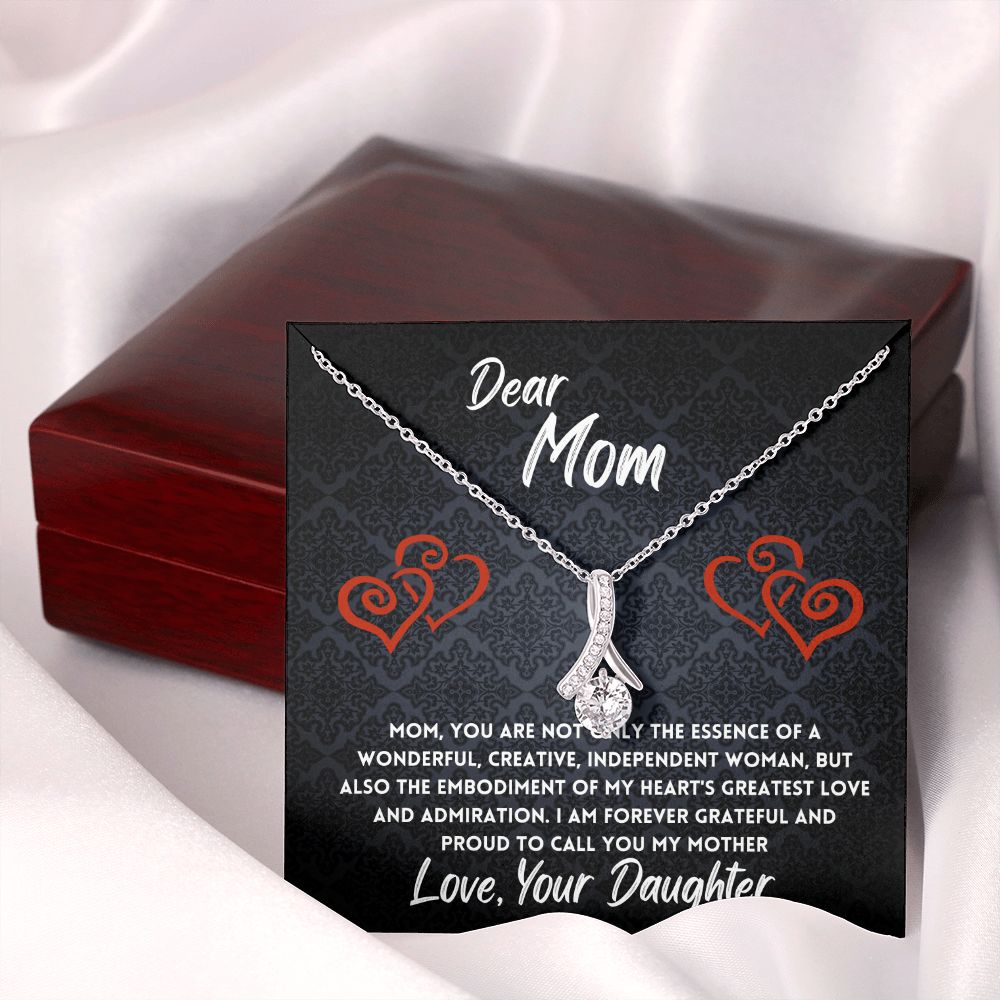 Birthday Present To My Mom, Elegant Jewelry Necklace For Mothers Day/Bday/Xmas, Daughter/Son Present With A Heartfelt Message Card In A Box, Women's Jewelry Gifts - Zahlia