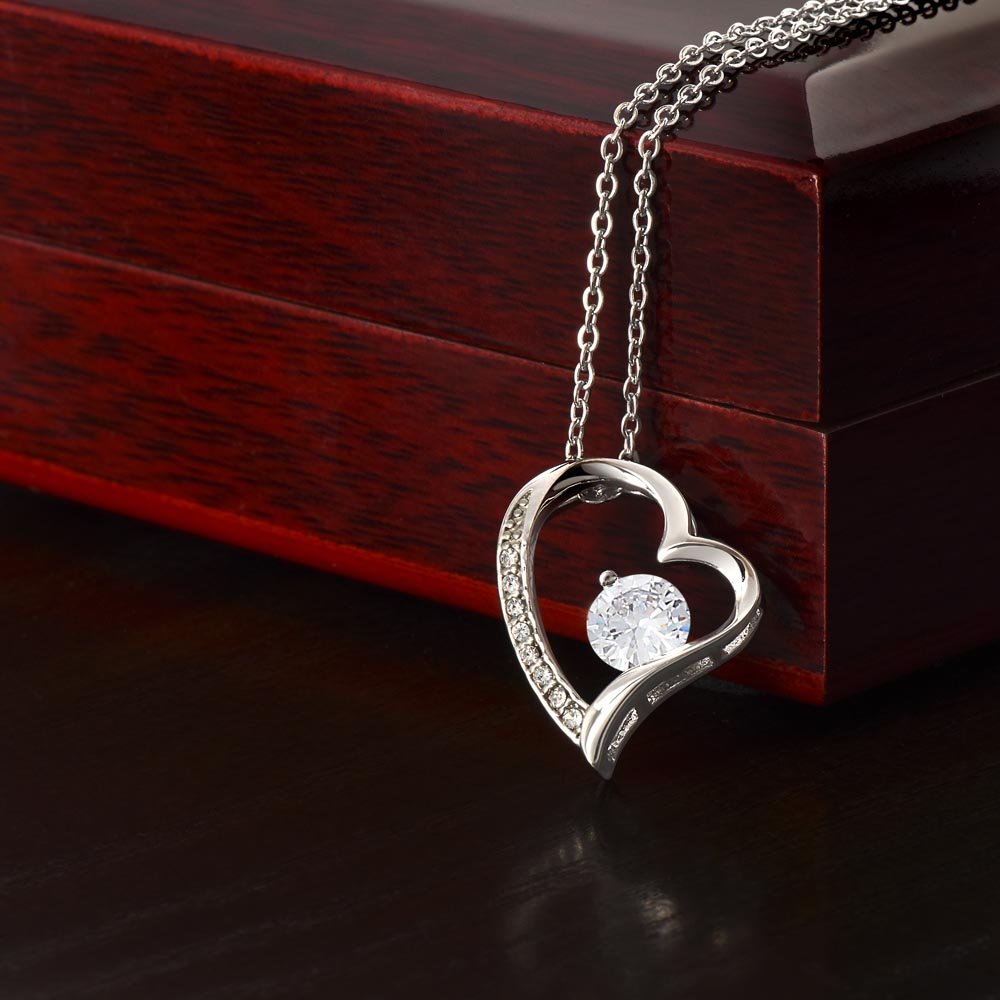Cute Birthday Gift For My Bonus Daughter/Stepdaughter, Elegant Heart Jewelry With A Message In A Gift Box, Unique Pendant Gifts Ideas To My Adopted Child, - Zahlia