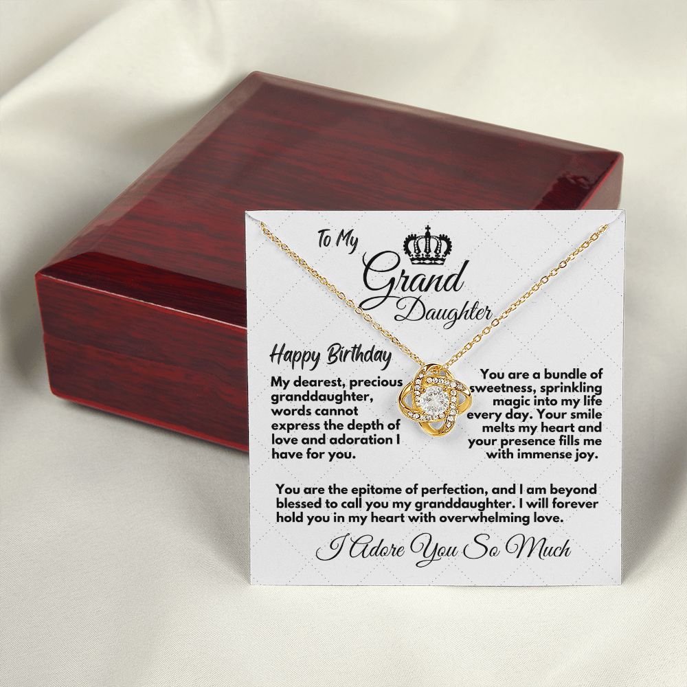 Cute Jewelry Birthday Gift Ideas For Granddaughter, Cute Heart Necklace Present With A Message Card In A Gift Box, Unique Bday Present For Grandchild/Grandkid - Zahlia