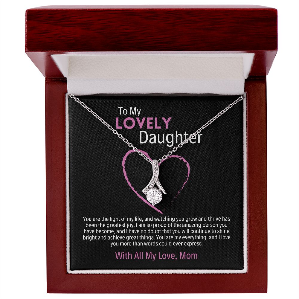 Gift To My Daughter For Her Birthday, Unique Jewelry Necklace Present With A Heartfelt Message Card In A Box From Mommy, Graduation Gift Ideas For My Baby Girl Big Day - Zahlia