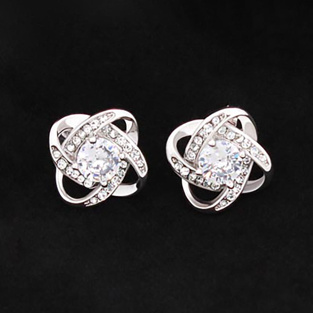 Love Knot Stud Earrings - Zahlia