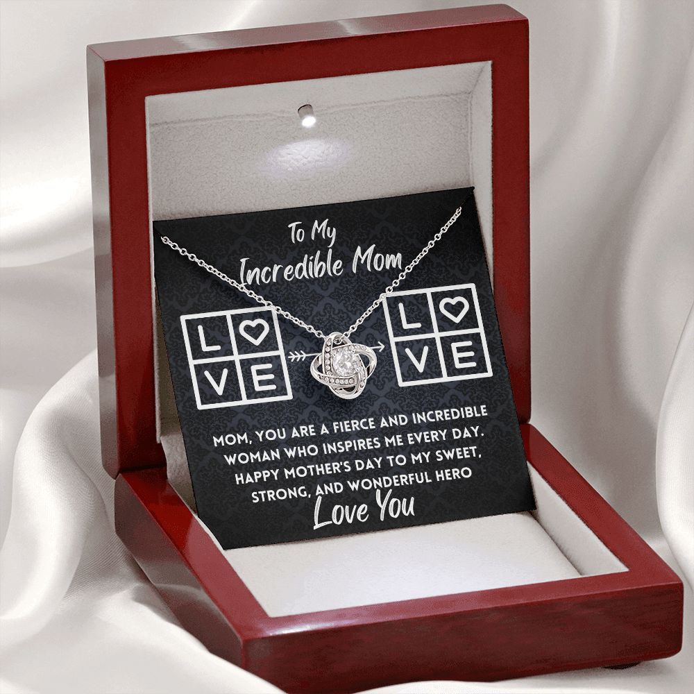 Mom Gift For Mothers Day, Elegant Jewelry Gift Idea. Unique Present for Mothers from Daughter or Son. Necklace in Box. - Zahlia