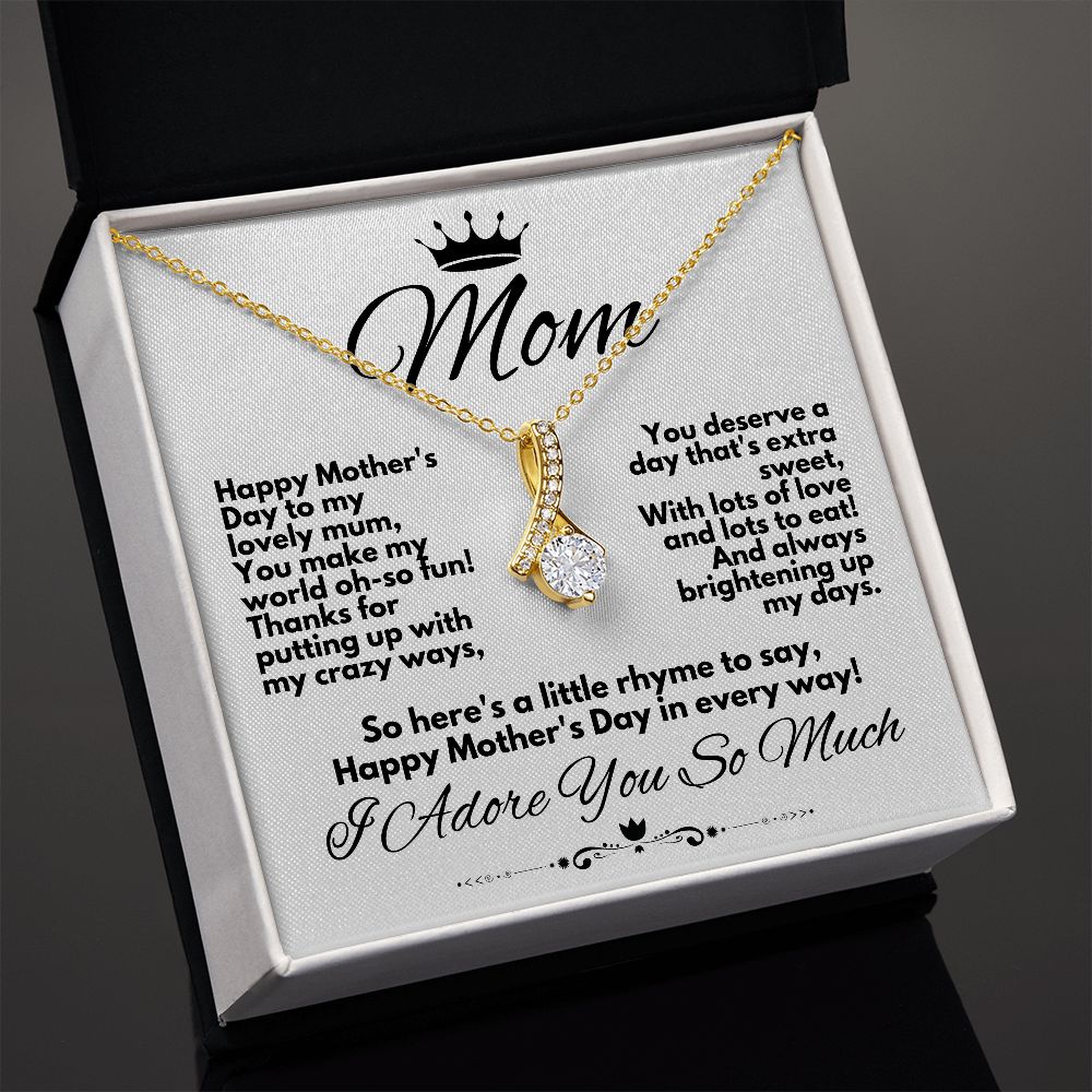 Mothers Day Jewelry Gift Ideas For My Mom, Necklace Present To Moother For Mother's Day, Daughter To Mom Necklace With A Heartfelt Message Card In A Lovely Gift Box - Zahlia