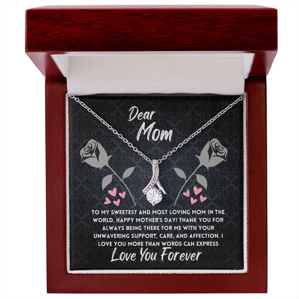 Mothers Day Jewelry Gift With A Lovely Message Card In A Box, Gorgeous Necklace Pendant For My Mom From Daughter, Best Mom Ever Present For Mother's Day - Zahlia