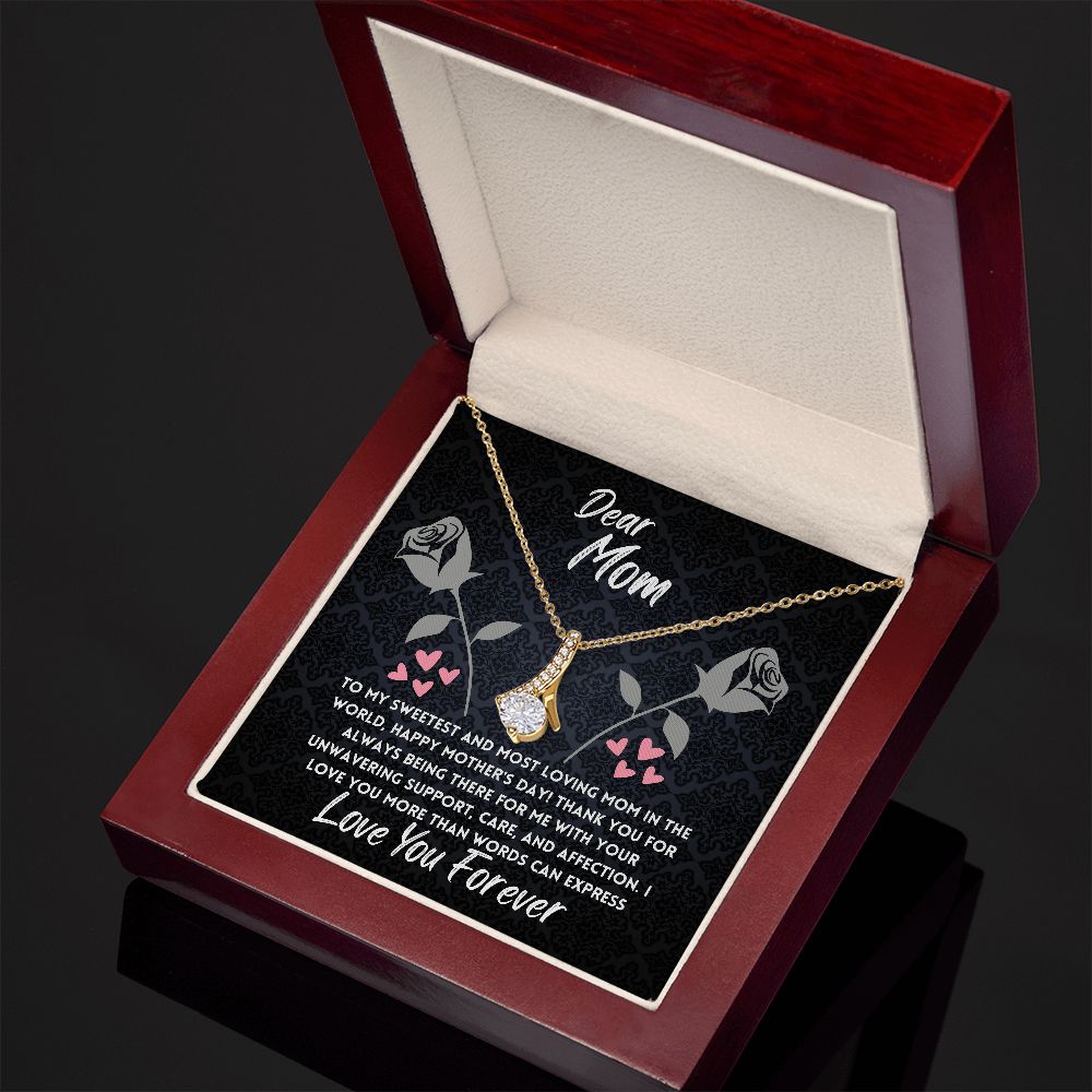 Mothers Day Jewelry Gift With A Lovely Message Card In A Box, Gorgeous Necklace Pendant For My Mom From Daughter, Best Mom Ever Present For Mother's Day - Zahlia