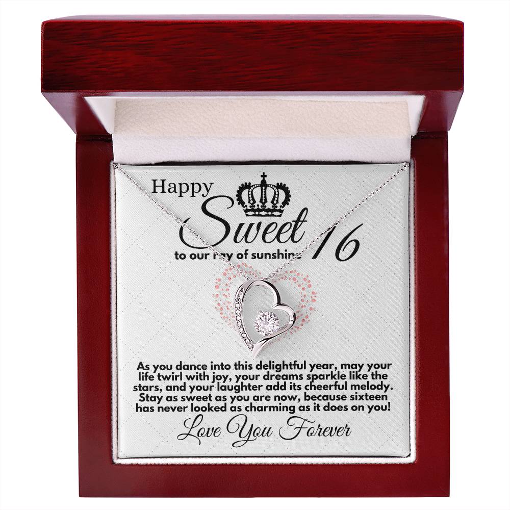 Sweet 16 Birthday Gift for Girls, Necklace Present for Daughter Sweet Sixteen from Parents or Grandparents, Jewelry Pendant Gifts On Girl Bday in Gold/Silver - Zahlia