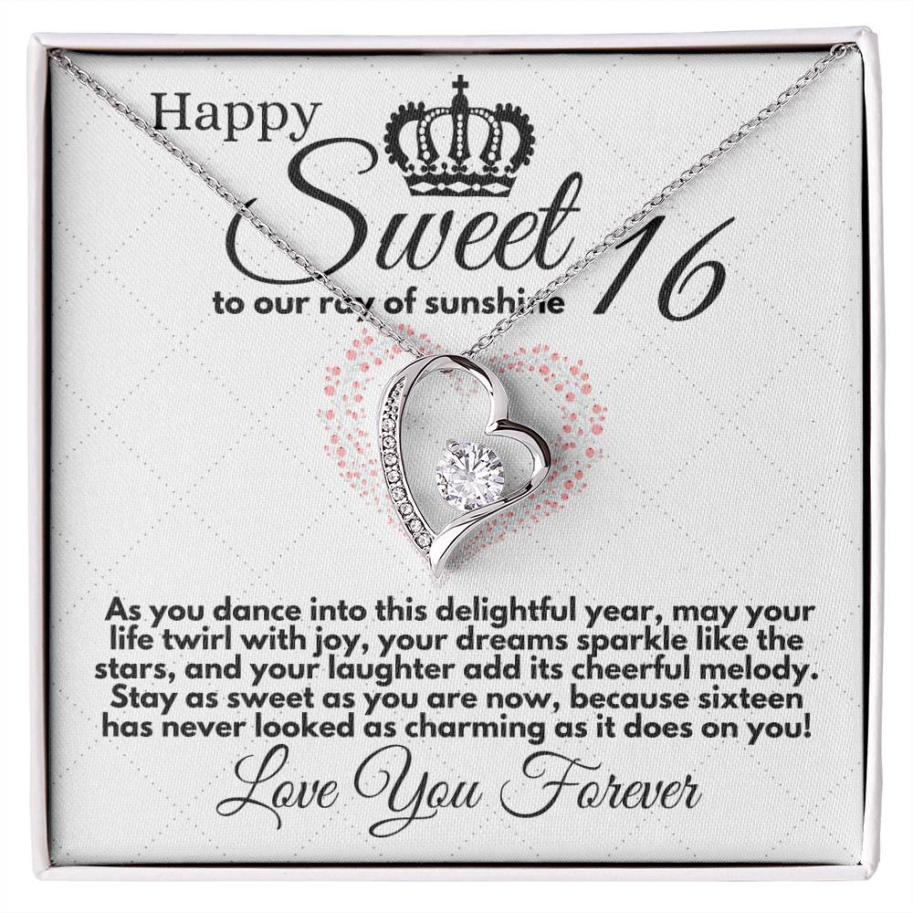 Sweet 16 Birthday Gift for Girls, Necklace Present for Daughter Sweet Sixteen from Parents or Grandparents, Jewelry Pendant Gifts On Girl Bday in Gold/Silver - Zahlia