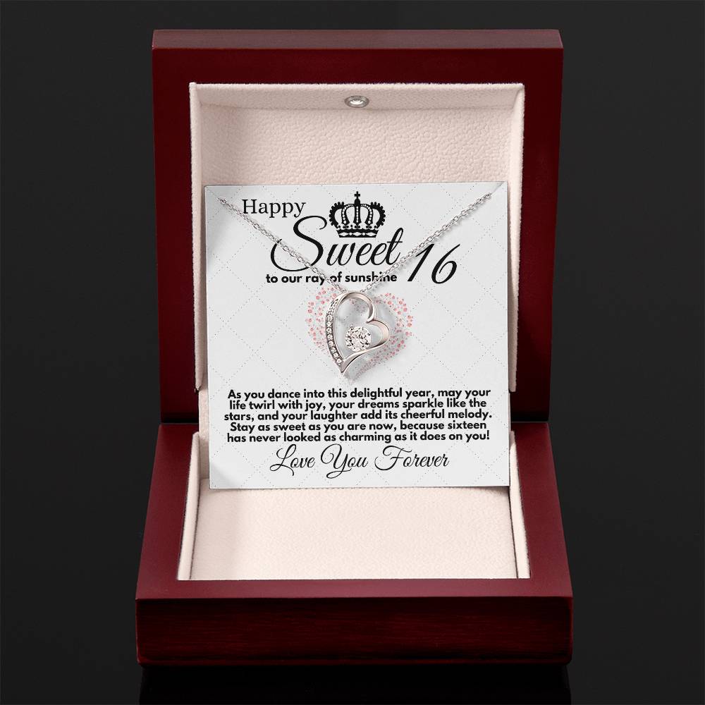 Sweet 16 Birthday Gift for Girls, Necklace Present for Daughter Sweet Sixteen from Parents or Grandparents, Jewelry Pendant Gifts On Girl Bday in Gold/Silver - Zahlia