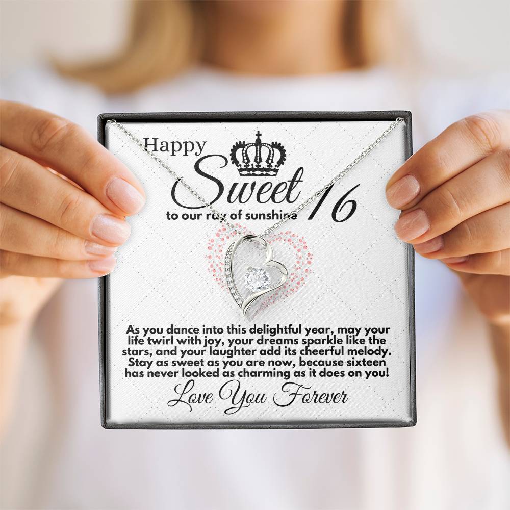 Sweet 16 Birthday Gift for Girls, Necklace Present for Daughter Sweet Sixteen from Parents or Grandparents, Jewelry Pendant Gifts On Girl Bday in Gold/Silver - Zahlia